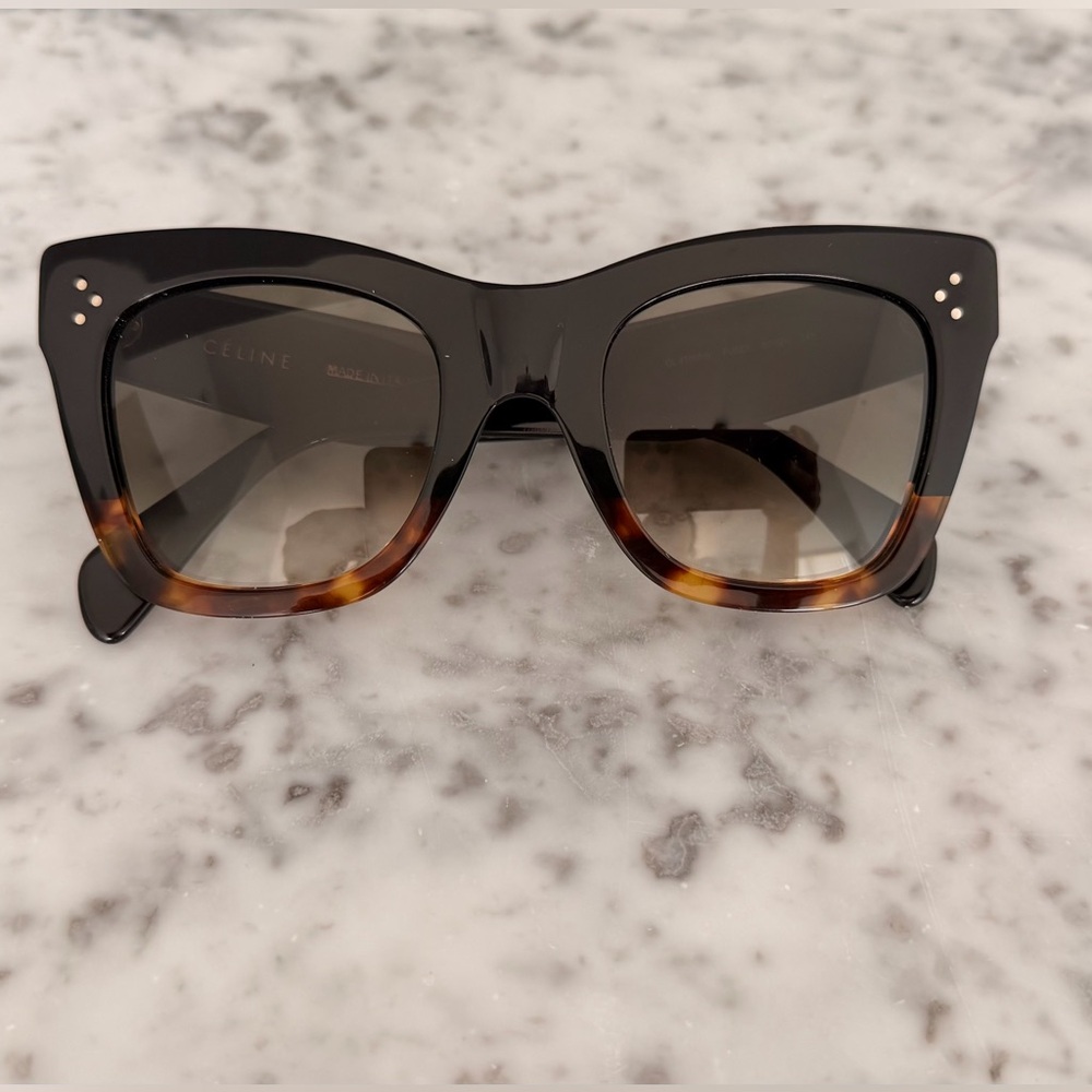 Celine Black and Tortoise Women's Sunglasses - Picture 2 of 8